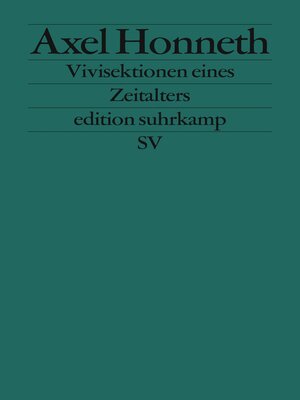 cover image of Vivisektionen eines Zeitalters